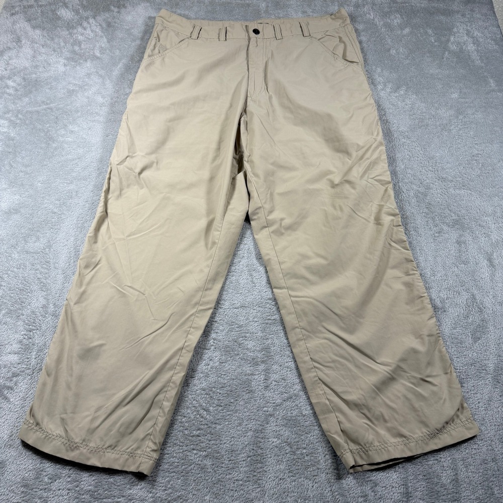 SCOTTEVEST TEC Pants Mens 36x30 Khaki Tan Nylon Travel Multi-Pocket
